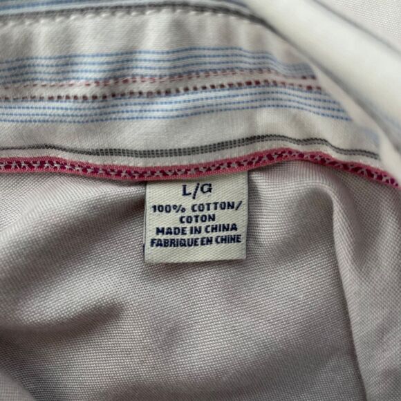 Tommy Bahama Island Multicolor Striped Long Sleeve Button Up Size Large Men’s - Picture 7 of 11